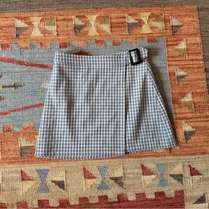 Sunday Best Plaid Wrap Mini Skirt